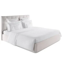 Set copripiumino King Size Provenza in lino bianco leggero