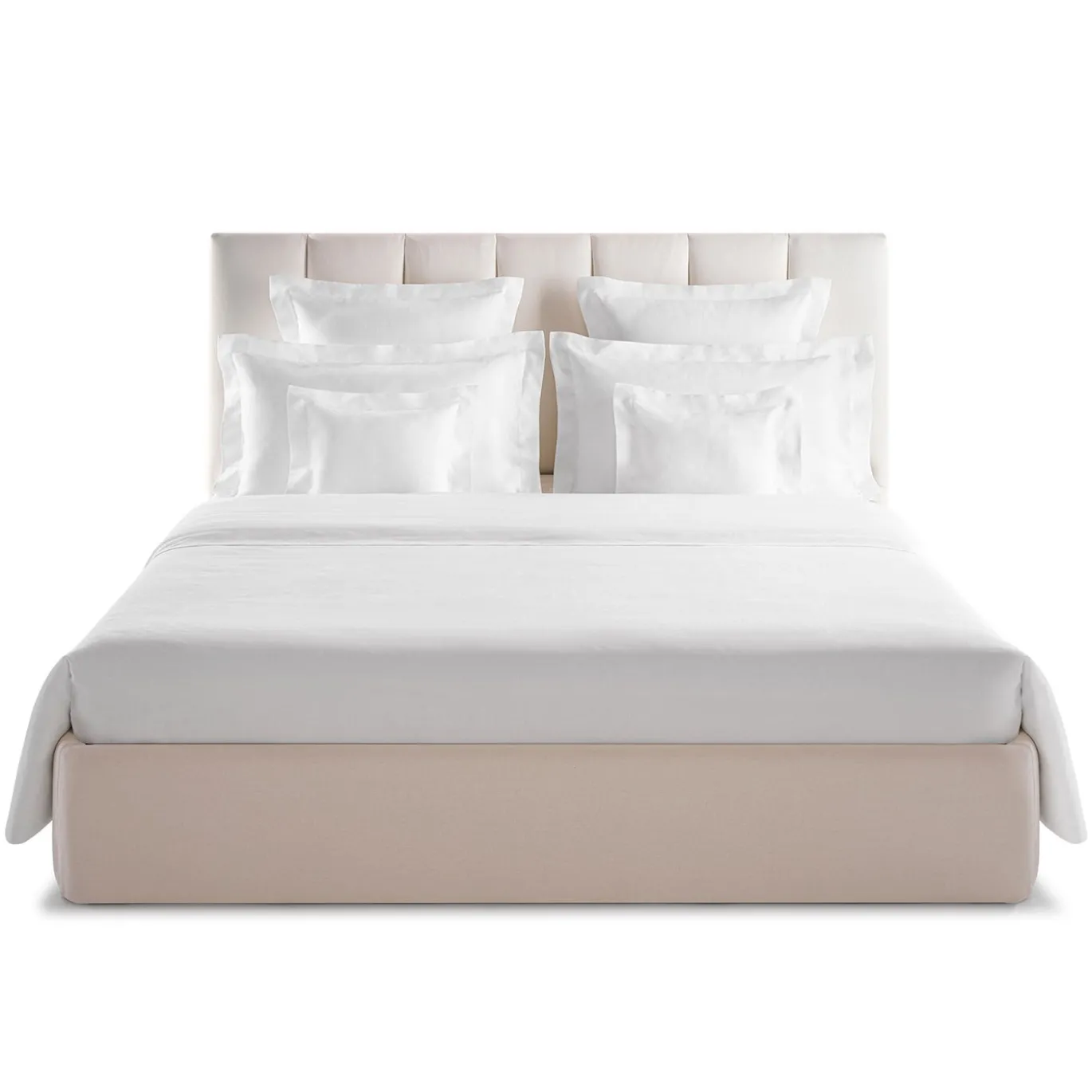 Set copripiumino King Size Provenza in lino bianco leggero