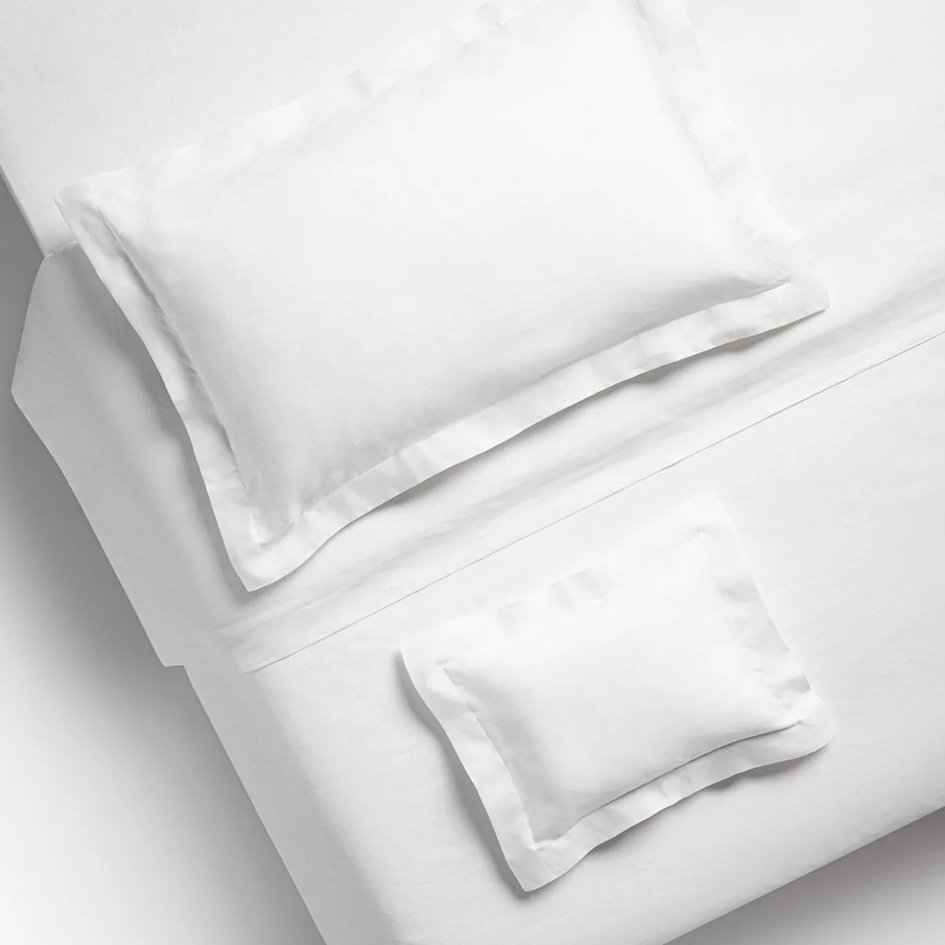 Set copripiumino King Size Provenza in lino bianco leggero
