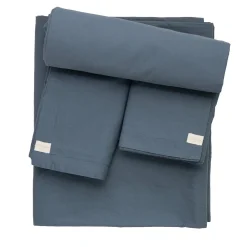 Set copripiumino Memoria in cotone biologico ottanio