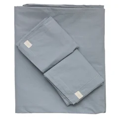 Set copripiumino Memoria in cotone biologico azzurro