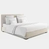 Set copripiumino ricamato PIPING in Cotone Percalle Bianco