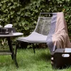 Set da 2 pezzi di coperta tortora e cintura in pelle nera
