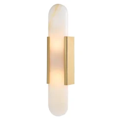 Set di 2 Applique Metropolitan a 2 Luci in Onice Bianco