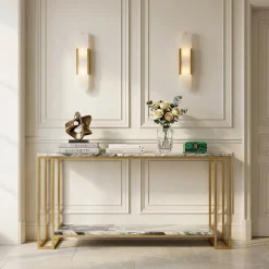 Set di 2 Applique Metropolitan a 2 Luci in Onice Bianco