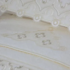 Set di 3 asciugamani da bagno Ducale in cotone avorio