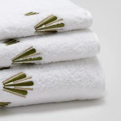 Set di asciugamani da bagno Peacock White