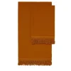 Set di 2 asciugamani in lino Sequoia con lunghe frange