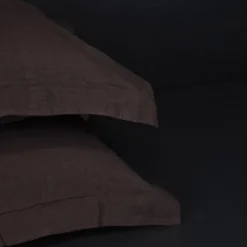 Set di Biancheria da Letto Arezzo Brown in Lino Puro