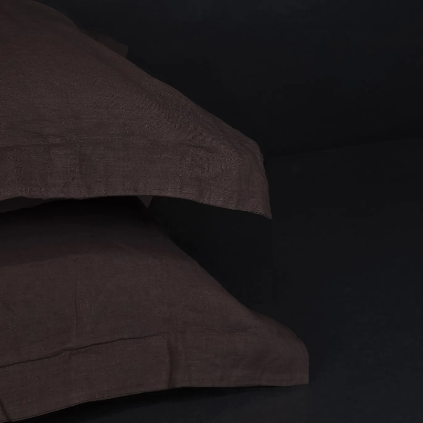 Set di Biancheria da Letto Arezzo Brown in Lino Puro