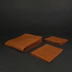 Set di biancheria da letto Autumn Orange in lino puro