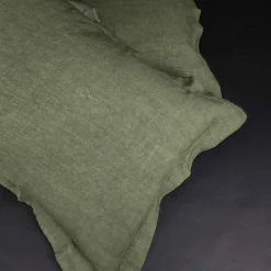Set di biancheria da letto Forest Green in lino puro
