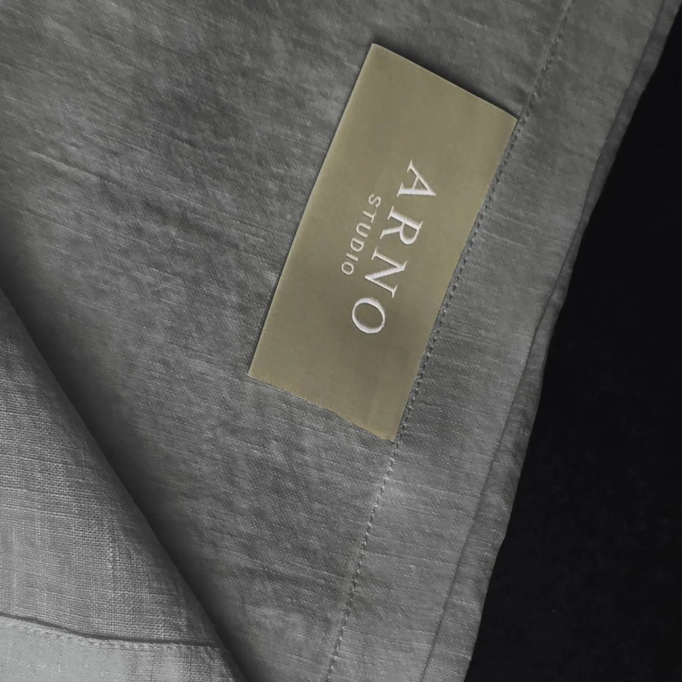 Set di biancheria da letto Mist Grey in lino puro