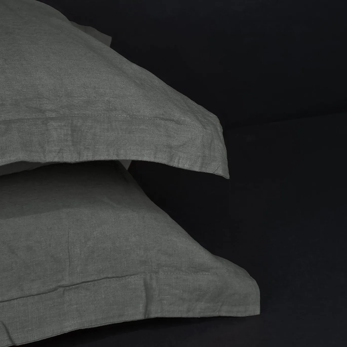 Set di biancheria da letto Mist Grey in lino puro