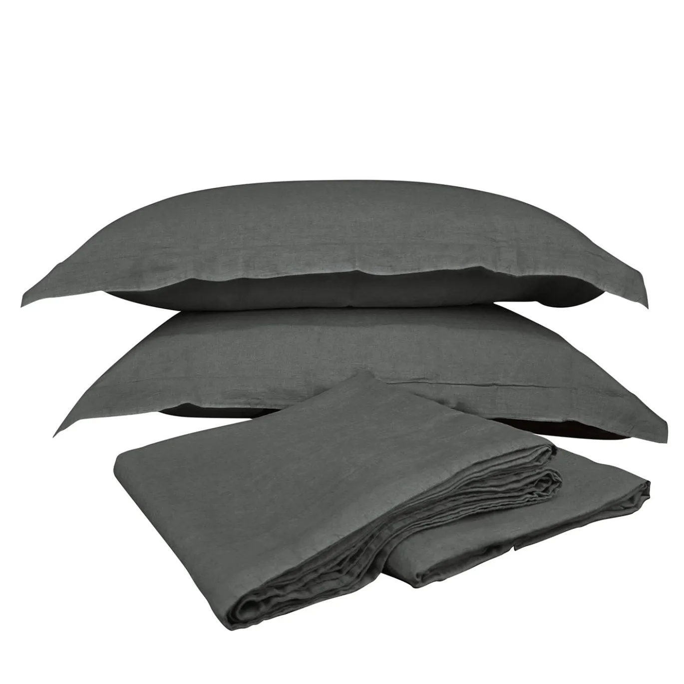 Set di biancheria da letto Mist Grey in lino puro