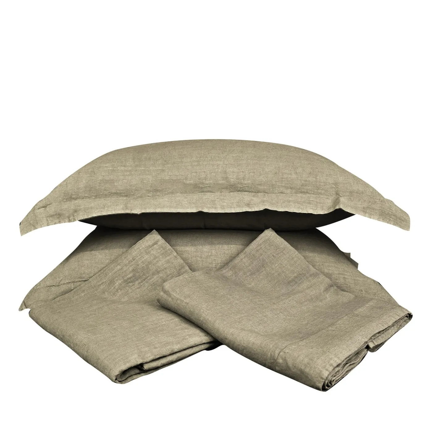 Set di biancheria da letto Sand in lino puro con copripiumino king
