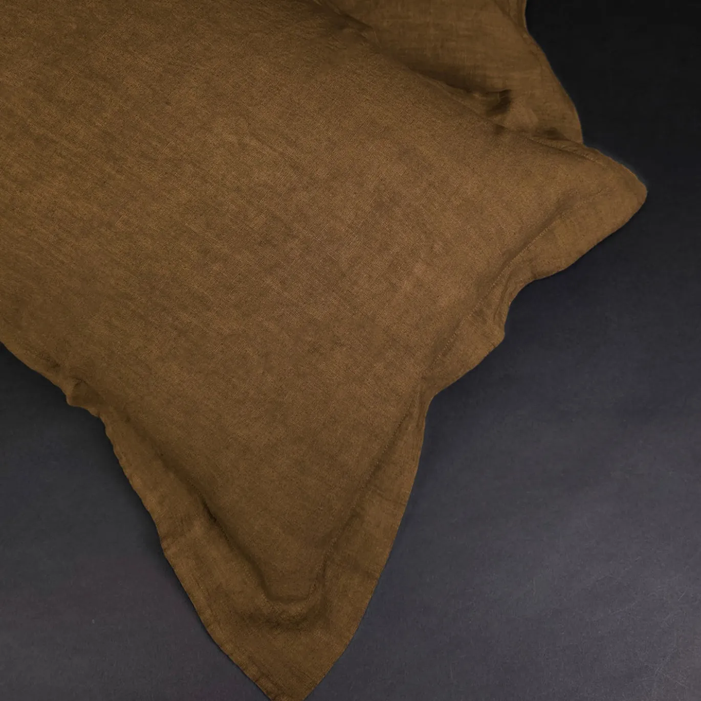 Set di biancheria da letto Tuscan Brown in lino puro