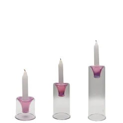 Set di 3 candelabri Tharros rosa