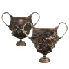 Set di 2 Coppe Centauri Anfora in Bronzo