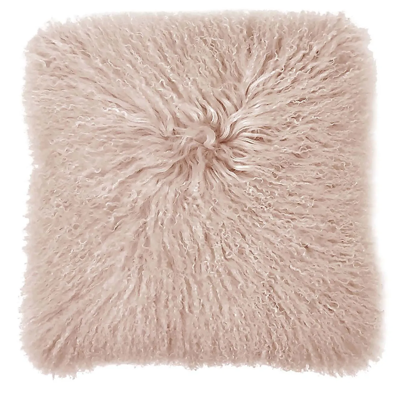 Set di 2 copricuscini pelle Tibet rosa