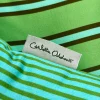 Set di 2 cuscini in cotone a righe verdi e azzurri