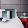 Set di 2 Cuscini Ottici Tripli in Verde Teal