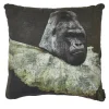 Set di 2 Cuscini Quadrati in Tessuto con Design Antropomorfo Gorilla