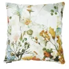 Set di 2 Cuscini Quadrati in Velluto con Motivo Fiori e Foglie