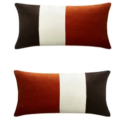 Set di 2 cuscini tripli ottici rosso mattone - lato destro