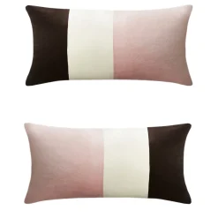 Set di 2 cuscini tripli ottici rosa