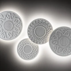 Set di 4 lampade da parete Còrbulas di Pierluigi Piu in Marmo Bianco Diocleziano