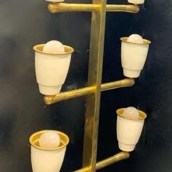 Set di 2 lampade da parete in ottone