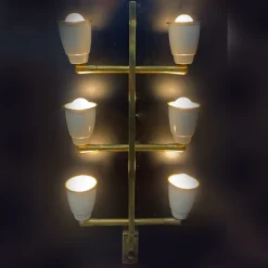 Set di 2 lampade da parete in ottone