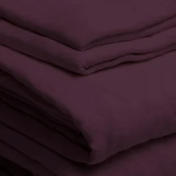 Set di Lenzuola King Size in Lino colore Amarena