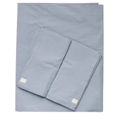 Set di lenzuola Memoria in cotone biologico azzurro