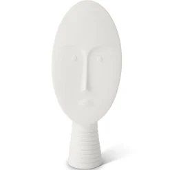 Set di 4 maschere decorative bianche e grigie