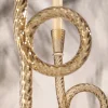 Set di 2 portacandele Knot in vetro di Murano Champagne