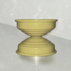 Set di 4 portacandele Maxi e Mini giallo burro lucido