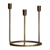 Set di 3 portacandele Sirio in ottone bronzato