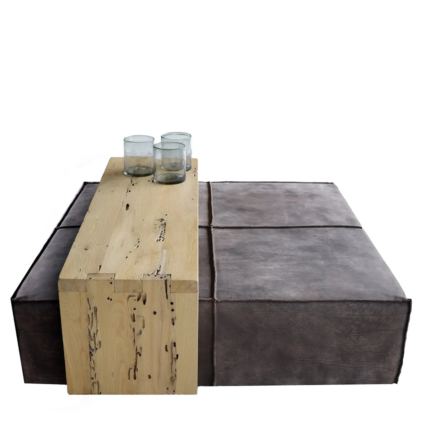 Set di pouf e tavolino Bridge
