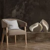 Set di 2 Sculture Luminose Madrepora Lampada da Tavolo Beige
