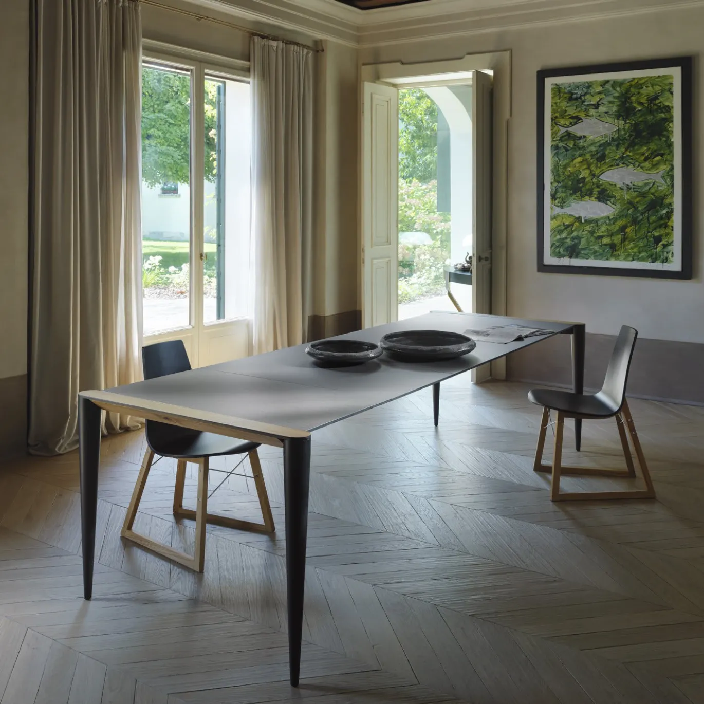 Set di 2 sedie Ray Black di Orlandini Design