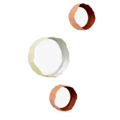Set di 3 specchi da parete rotondi Ninfea 20 e 12 in ceramica