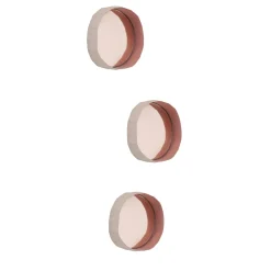 Set di 3 specchi rosa Ninfea 20 di G. Botticelli e P. Paronetto