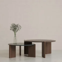 Set di 2 tavolini in legno Paris