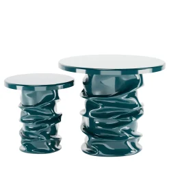 Set di 2 Tavolini Laterali Verdi Gemini