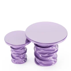 Set di 2 Tavolini Laterali Viola Gemini