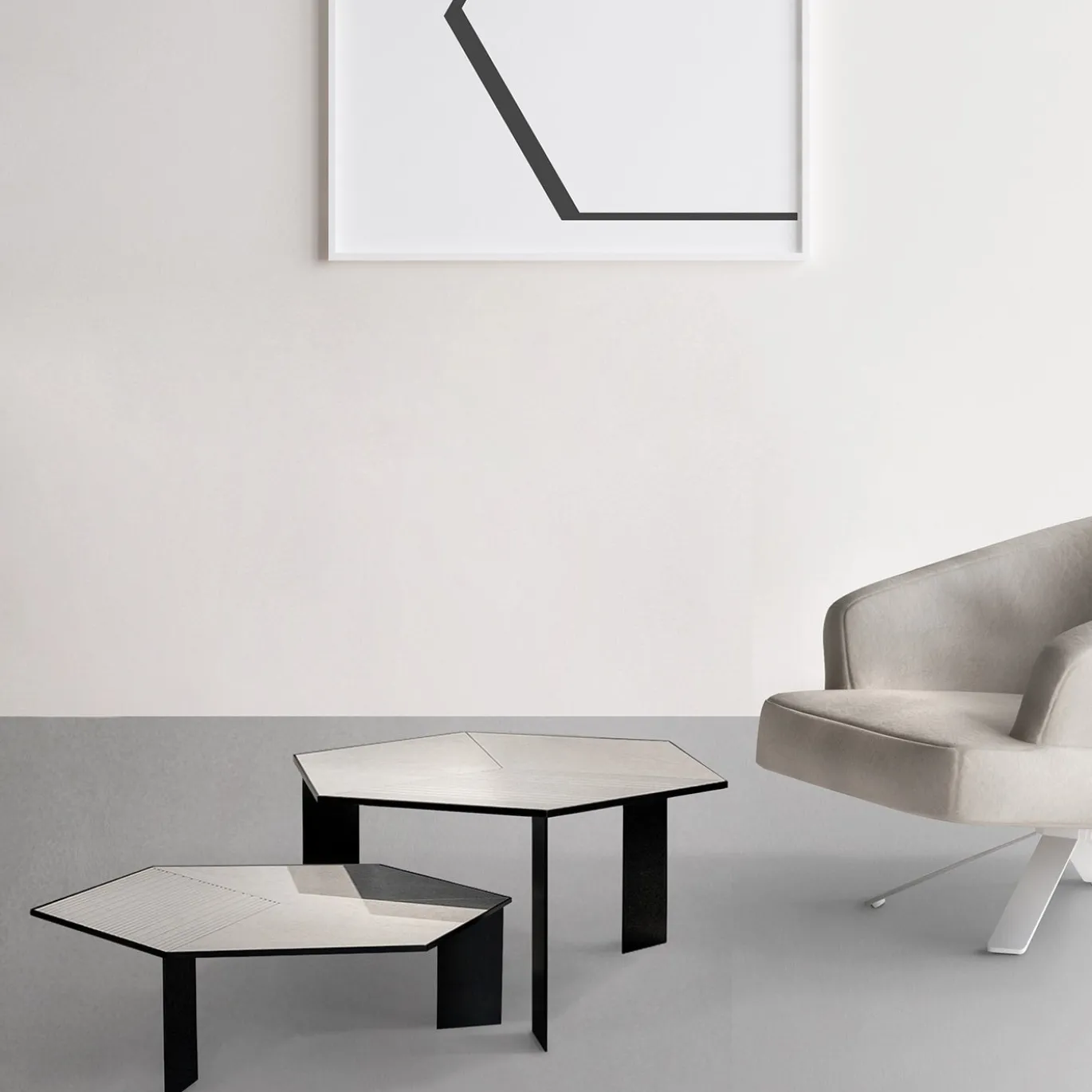 Set di 2 tavolini Yso
