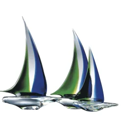 Set di tre barche a vela Navicula