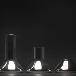Set di tre vasi in platino Beuta di Corrado Corradi Dell'Acqua